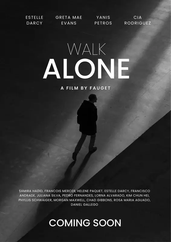"walk alone" movie posters